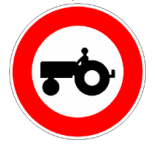 Accès interdit aux tracteurs et véhicules agricoles