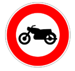 Accès interdit aux motocyclettes