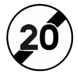 Fin de limitation de vitesse à 20