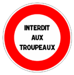Accès interdit aux troupeaux