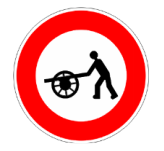 Accès interdit aux véhicules à bras