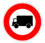 Accès interdit aux véhicules de transport de marchandises