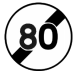 Fin de limitation de vitesse 80