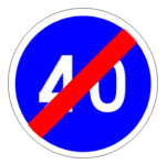 Fin de vitesse minimale obligatoire 40