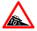 Descente dangereuse à 10%