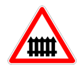 Passage à niveau avec barrières