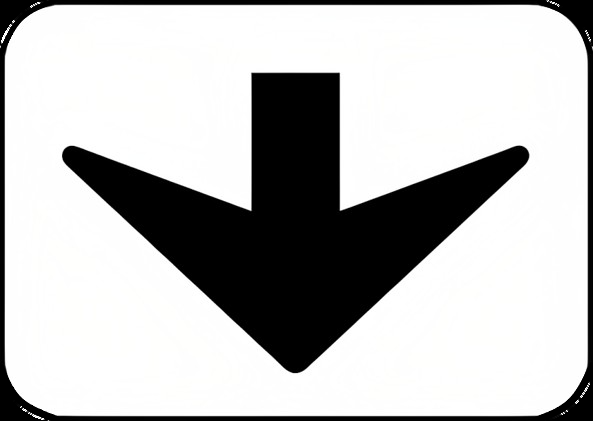 Panonceau directionnel vers le bas