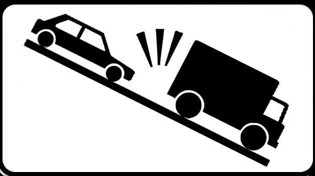 Panonceau de distance de sécurité en pente