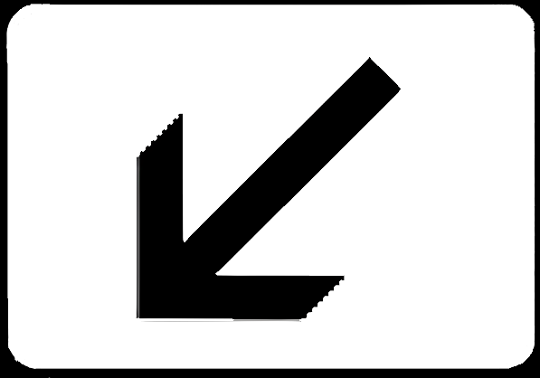 Panonceau de direction vers la gauche