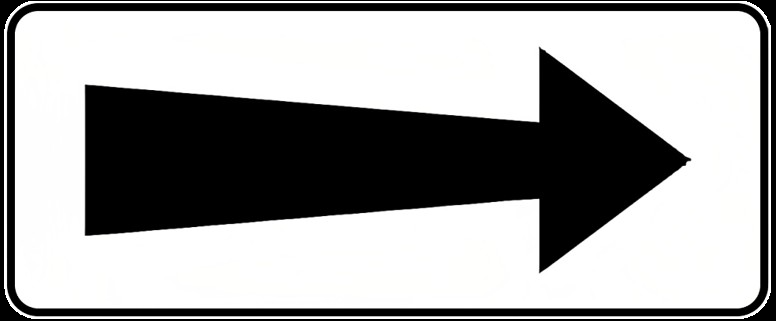 Plaque de direction vers la droite