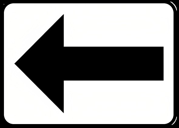 Panonceau de direction à gauche