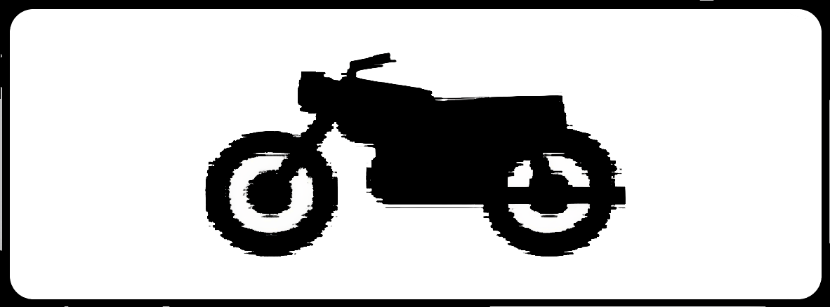 Panonceau de catégorie motocyclettes
