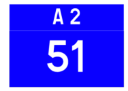 Borne kilométrique sur autoroute A2