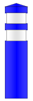 Balise de renforcement de signalisation bleue