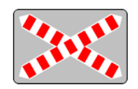 Position d'un passage à niveau sans barrières
