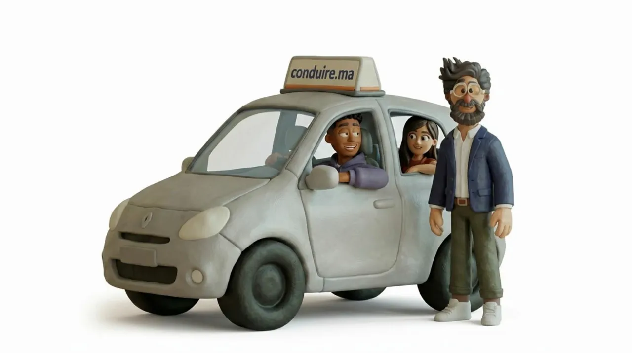 Personnages mascotte de Conduire.ma